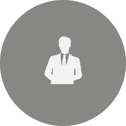 スーツ姿の人物の一次面接アイコン